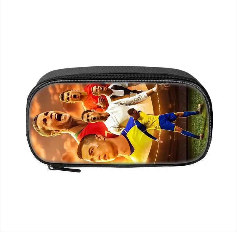 Astuccio con Motivo Ronaldo trousse da trucco CR Stella del Calcio Porta Penne Studente Grande Capacità Sportivo Cancelleria Scolastica Astuccio Portapenne con Zip