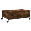 Vidaxl Tavolino da caffè su ruote, Rovere affumicato, 91x55x34 cm