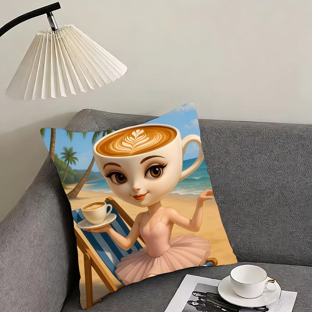 Tung Sahur Tralalero Tralala Cushion Cover Pillowcase Ultra Soft Skin Friendly Fabric Cloud Like Comfort Concealed Zipper