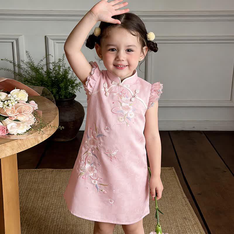 Qibai Girls Summer Cheongsam Dress 140