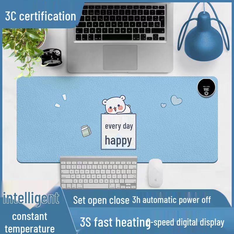 Adjustable Temperature Heated Mouse & Desk Pad - Office & Homework Hand Warmer