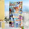 Bluey Customize Text Beach Towel Super Soft Microfiber Quickdry Fabric