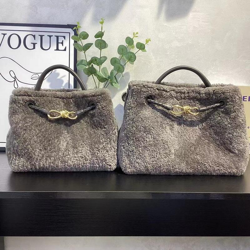 2025 Nowy Styl Torba Damska z Prawdziwej Skóry Skóra Naturalna Skóra Krowia Skóra Owcza Zamsz Chwost Dekoracyjny Retro Duża Pojemność Modna Torebka