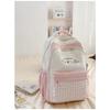 Lightweight and largecapacity backpack, new Japanese ins, highvalue, fresh and sweet plaid, junior high school schoolbag.
