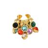 Multi-pendant Fringe Open Ring Vintage Exaggerated Ring Colorful Bead Rings  Party Jewelry