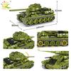 HUIQIBAO WW2 Wojskowy Czołg T-34 Zestaw Klocków Budowlanych dla Dzieci Broń Armii Samochód Ciężarówka Klocki Zabawka Miasto Klocki Budowlane Prezent