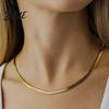 Lightweight Necklace Women Snake Bone Chain No Pendant Two Color