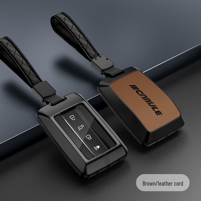 Tank 300 Car Key Case with Alloy and Leather Design with Buckle and Rope