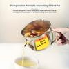 Separator de Grăsime cu Capac și Design cu Gura Dublă, Strecurătoare din Oțel Inoxidabil pentru Sosuri și Gravy pentru Supă, Ciorbă, Tocană, Mâner Rece la Atingere