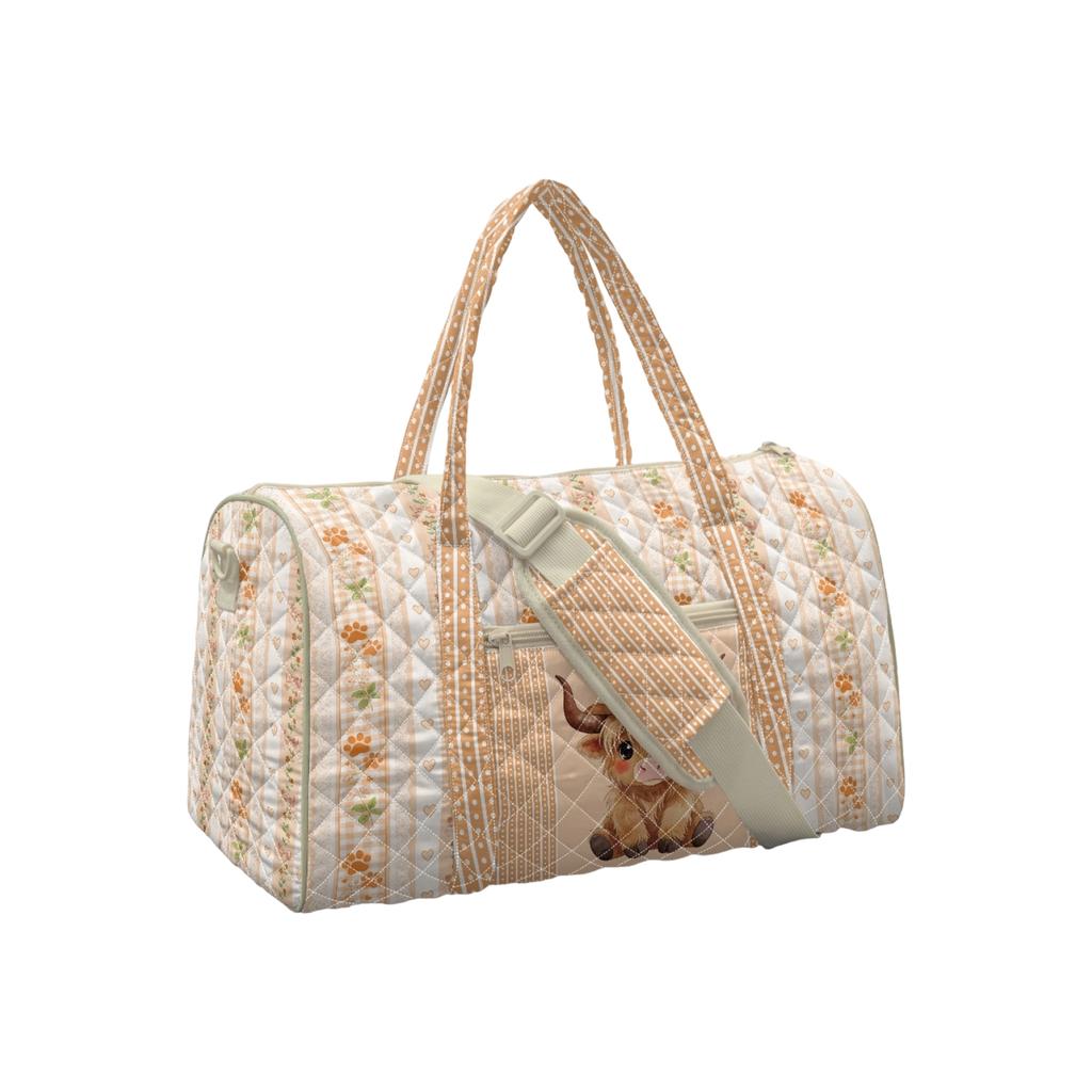 Serie de Pollo 3D Bolso de Viaje de Algodón Acolchado Plegado Bolso de Mano de Moda Estampado para Mujer Bolso de Yoga