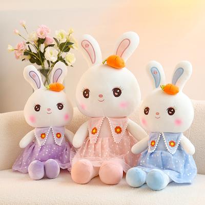 New Sweetheart Rabbit Doll Plush Toys Little Rabbit Pillow Girl Sleeping Pillow Companion Doll Birthday Gift