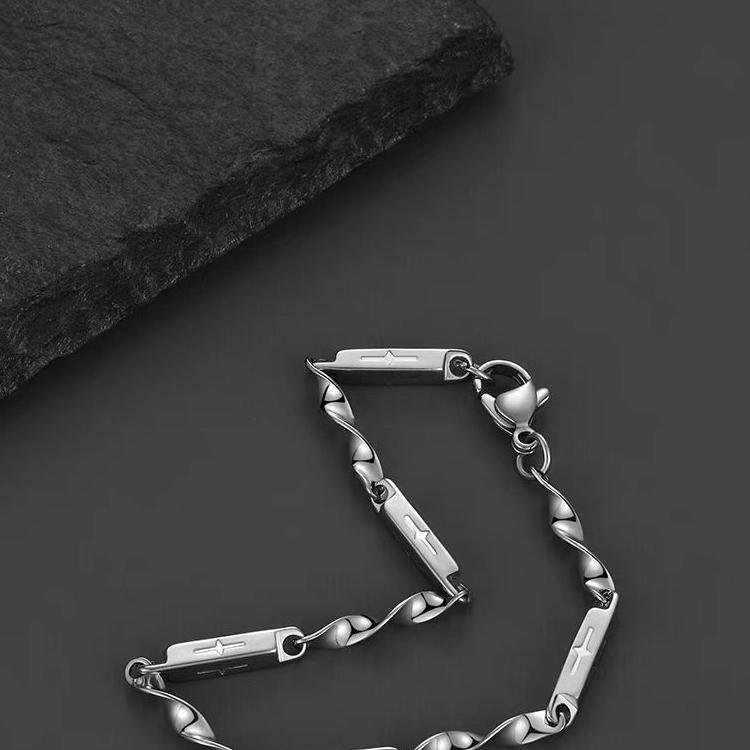 Mobius Bamboo Joint Unisex Bracelet Simple High-end Titanium Steel Non-fading Chain Couple Versatile Trendy Jewelry