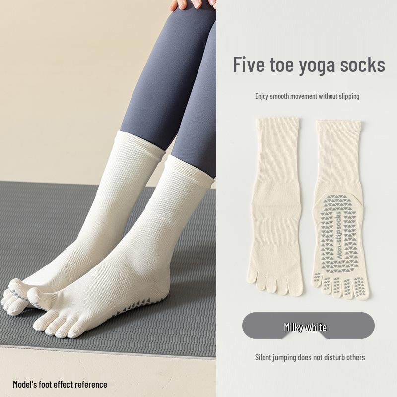 Professional Non-slip Split-toe Yoga and Pilates Mid-calf Socks