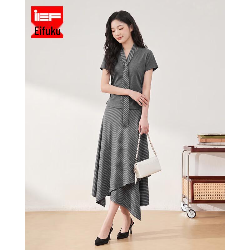 IEF Korean Style Short Sleeve Skirt Set L