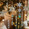 18-Piece Christmas Tree Decoration Set: Crystal Snowflakes & Icicle Ornaments