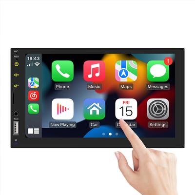 7 Inch Multimedia Player Bluetooth-Compatible Wireless Carplay Android Auto Portable Car Stereo 2 Din Car Radio Rear View Camera