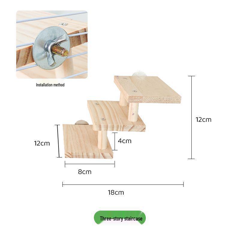 Hamster & Sugar Glider Climbing Ladder - Solid Wood Pet Toy