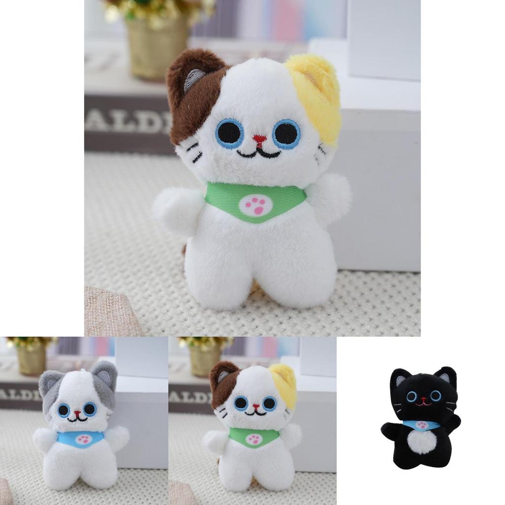 Adorable Plush Cat Keychain Cute Furry Kitten Stuffed Animal Doll Soft Toy