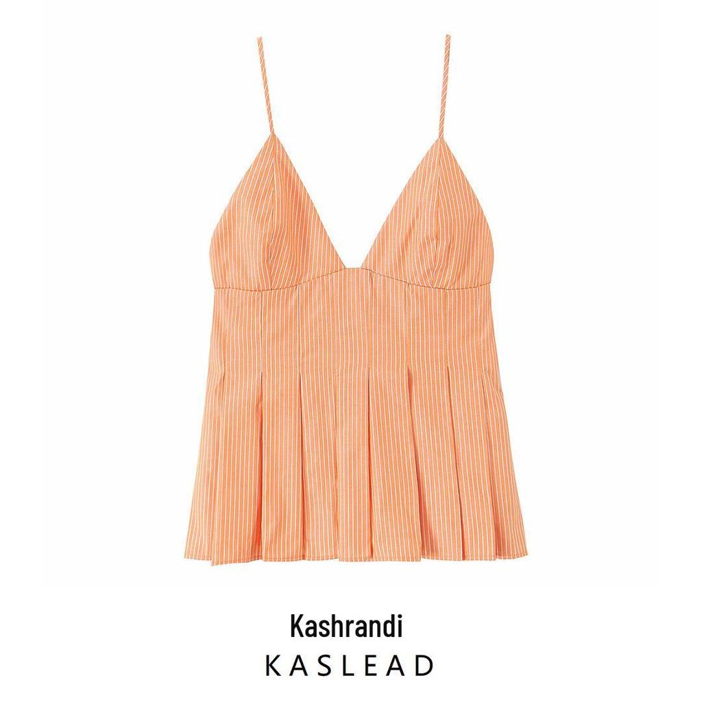 Spring 2025 Women's European & American Style Striped Poplin Top - Fashionable & Versatile