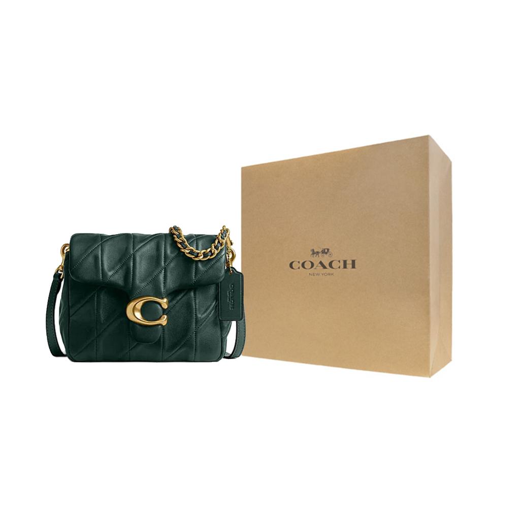 Coach Tabby Sheepskin Crossbody Bag, Shoulder Bag Small Womens Jungle Green