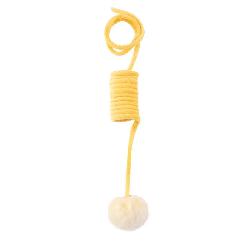 Cat Teaser Cat Toy Plush Ball Pet Spring Rope Scalable Hanging Stretch Kitten Relaxing Interactive Toy Training Pet Supplies