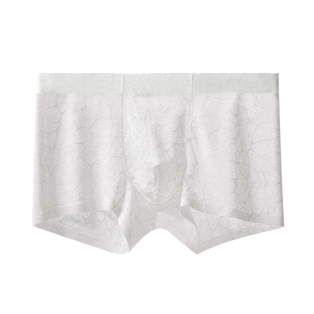 5 Stück Herren Unterwäsche Spitze Leopardenmuster Unterwäsche Jacquard Flachwinkel Unterwäsche Shorts Boxer Brief