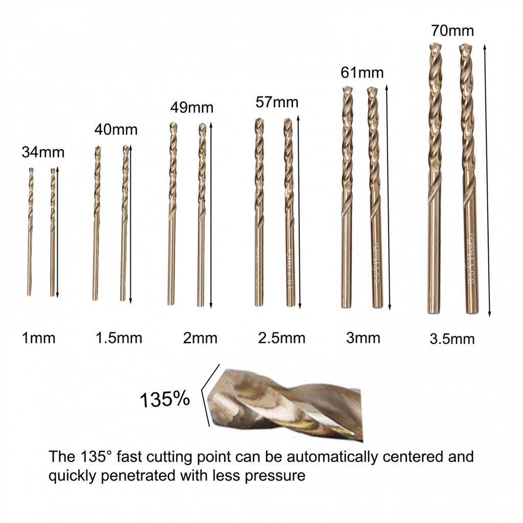 Heat Resistance Drill Bit Kits 1-3.5mm Accessories
