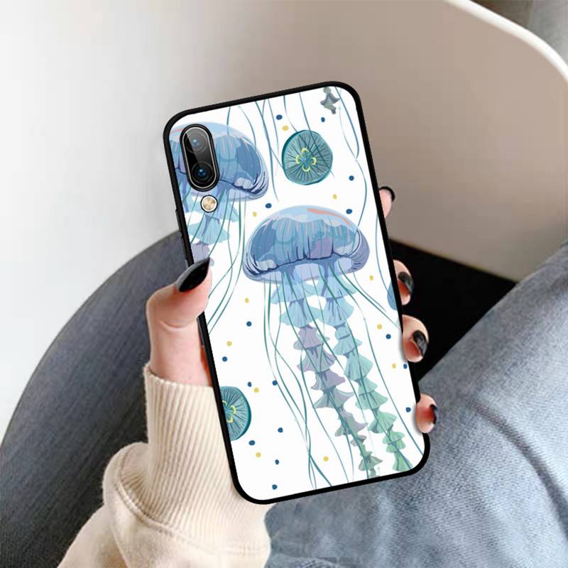 Cute Cartoon Jellyfishes  Phone Case for Vivo Y91C Y11 17 19 17 67 81 Oppo A9 2020 Realme C3