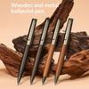 1 Set Holz-Metall-Kugelschreiber Luxuriös Glattes Schreiben Schwarze Tinte Business Büro Geschenkstift Mit Geschenkbox Elegant Statione