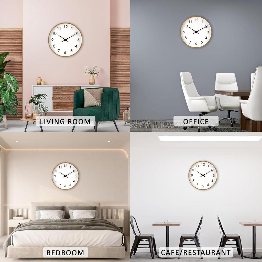 Golden Unique Wall Clock for Living Room Stylish Latest | Modern Analog Clock for Bedroom, Kitchen, Hall, Office | Modern Analog Time Piece Home Decor