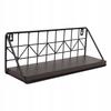 Wall Hanging Shelf, Rope, Metal, Black, Loft, Rectangular, for Small Items