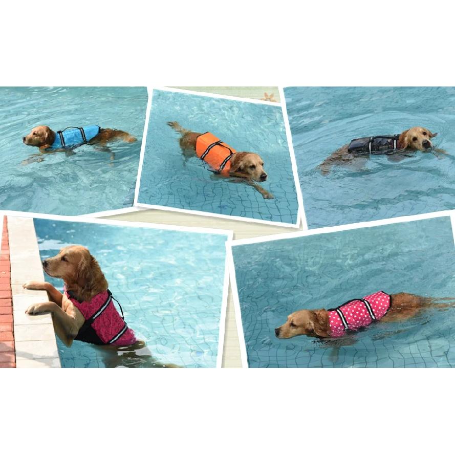 Safety Dog Life Jacket Summer Printed Pet Dog Life Vest Swimming Wear Safety Clothes Outdoor Puppy Big Dog Clothing Vest XXS-XXL