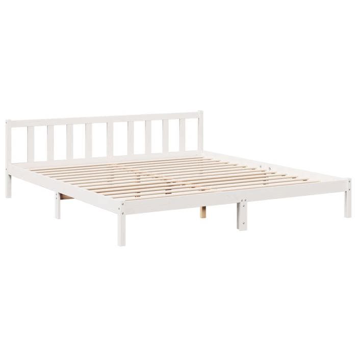 VidaXL Cadre de lit extra long sans matelas 200x220 cm bois massif pin, lit, meuble de chambre à coucher, lit en bois, lit 852455