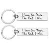 Couple Keychain I Love You Most the End I Win Keychain Suitable for Boyfriend