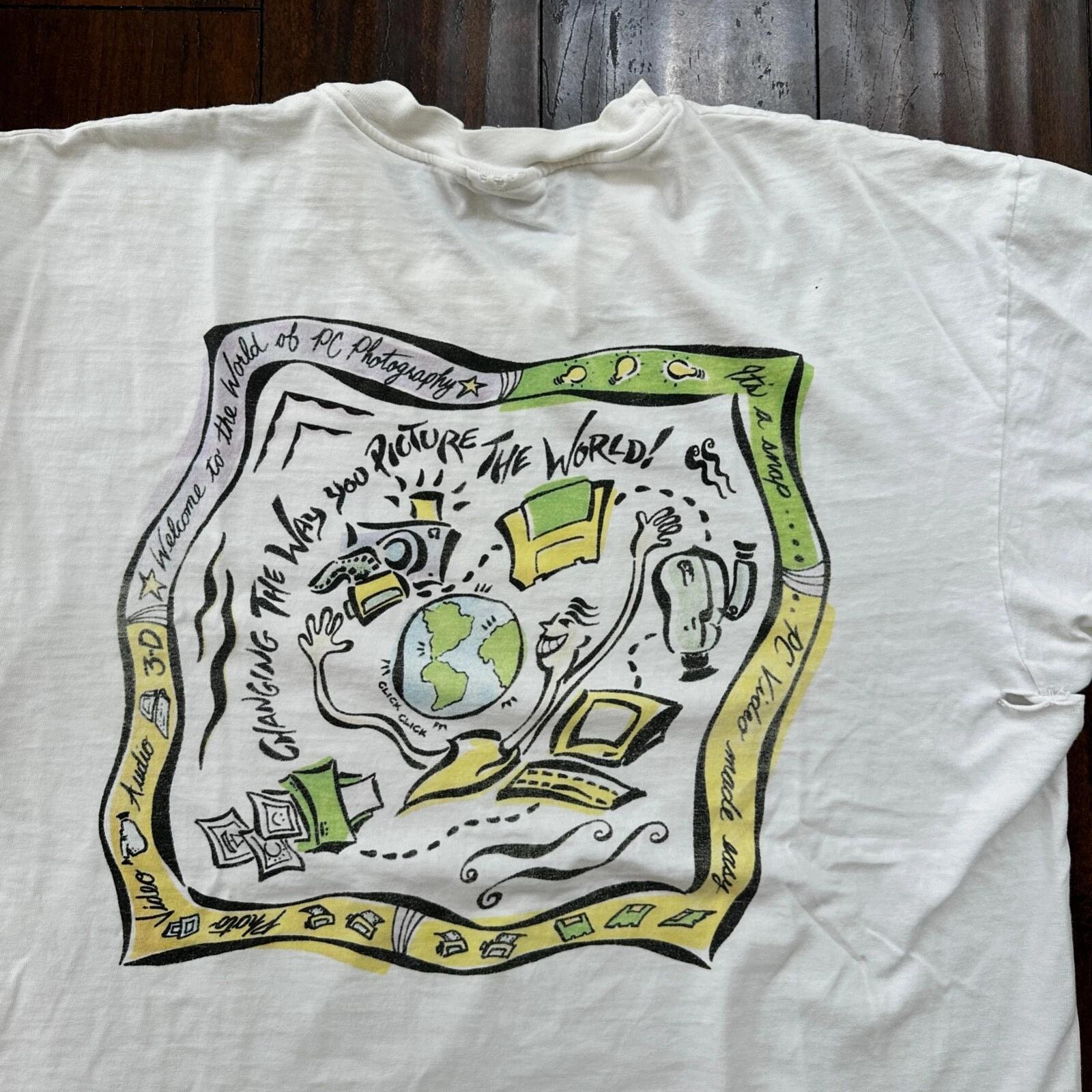 

Computer PC Windows MGI Software Tech Vintage T Shirt 90s Y2K Paint Art Hanes XL