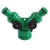 2-Way Garden Tap Water Splitter 1/2" 3/4" Female Thread Y Type Watering Adjustable Switch Controller Valve