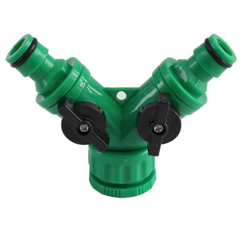 2-Way Garden Tap Water Splitter 1/2" 3/4" Female Thread Y Type Watering Adjustable Switch Controller Valve