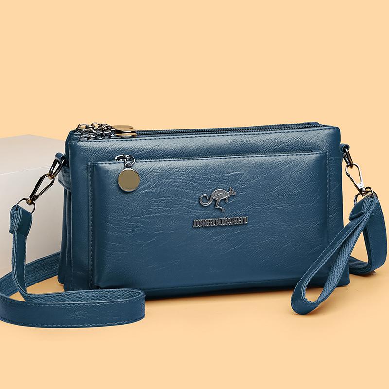 Damen-Mehrschichttasche, weiches Leder, Muttertasche, Umhängetasche für mittleres Alter, kleine Umhängetasche