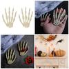 Halloween Spirit Skeleton Hands Realistic Plastic Scary Skeleton Hand Witch Skull Skeleton Hands for Haunted House Decors