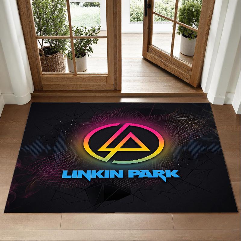 Linkin Park Design Crystal Velvet Rug Soft Decorative Mat for Bedroom Entrance