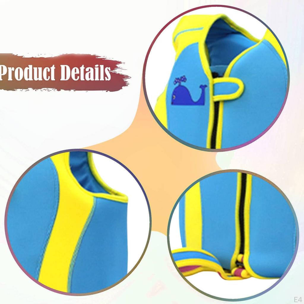 Kids Swim Vest Crotch Strap Swimming Flotation Device Training