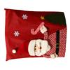 Christmas Chair Covers Cute Cartoon Santa Chair Back Decor for New Year Dining Slipcovers Dinner Banquet Holiday Party