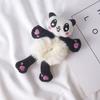 Women Faux Fur Ball Scrunchies Cute Cartoon 3D Bear Hairband Elastic Hair Rope Bands Ties Ponytail Holder Girls Hair Accessories