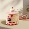 Cute Cat Birthday Gift Mug High Value Gift Box for Office Girl Water Cup for Best Friend Souvenir