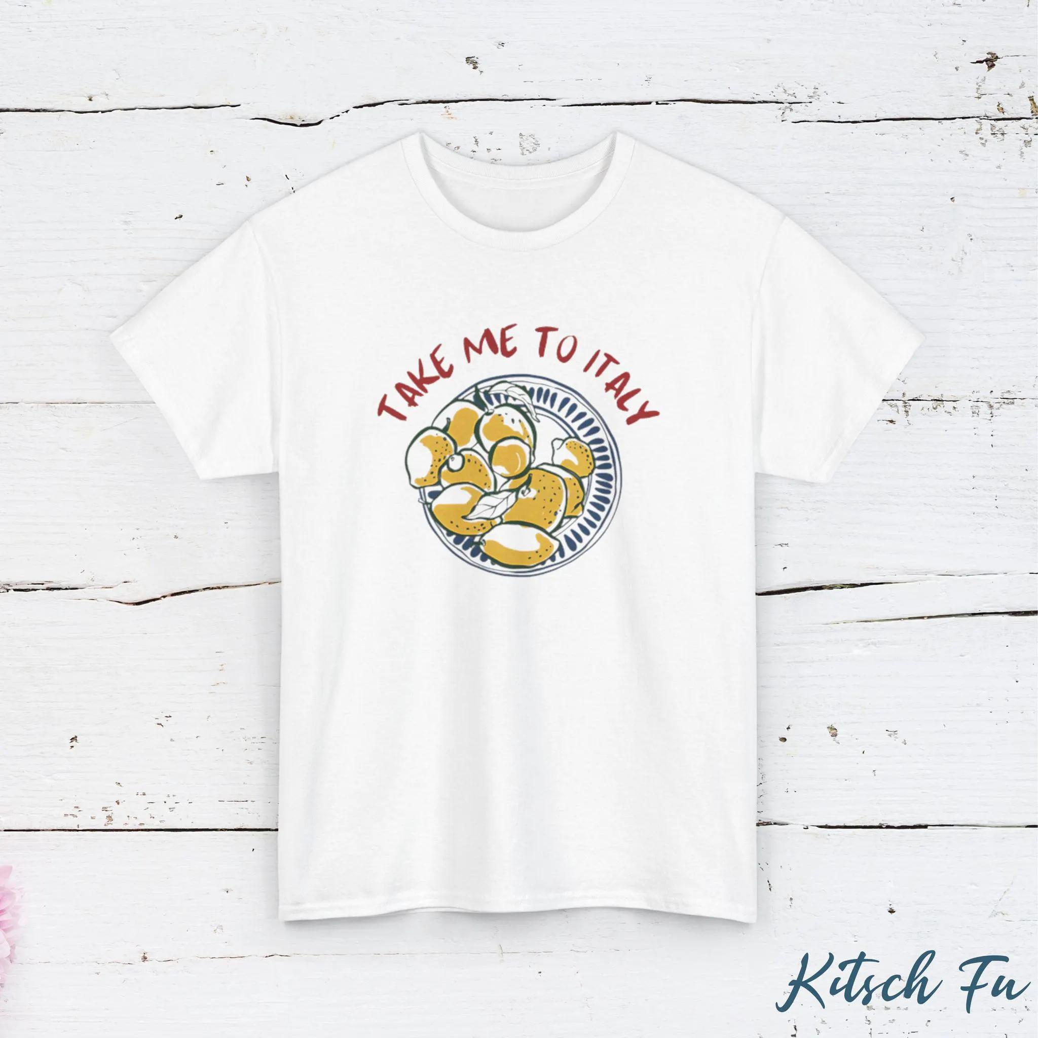 Minimalist Lemon Pattern Tshirt Positano Italian Summer Tshirt Daily Casual Shortsleeved Street Fashion S
