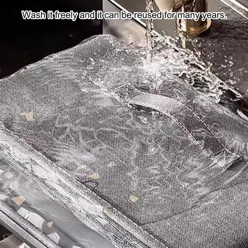 Modern Cloth Storage Container With Easy Access Lid Fabric Storage Bin For Seasonal Clothing And Household Items