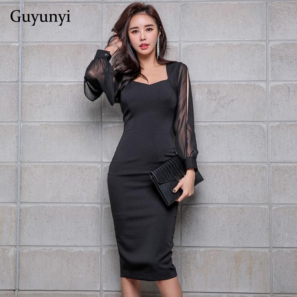 Buy Black Elegant Office Dress 2021 