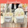 Youthful Nylon School Backpack With Color Blocked Star Design For Middle School Girls