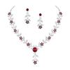 American Diamond Style Silver Plated Necklace with Earrings Jewellery Set for Women – Perfect for Party, Wedding, and Engagement