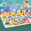 Baby Montessori Educational Wooden Math Toys Children Busy Board Count Shape Colors Match Fishing Puzzle Learning Toys Gifts